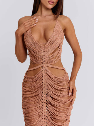 Kaelani Maxi Dress Rose Gold | Outcast US Outcast USA Kaelani Maxi Dress Rose Gold | Outcast US Outcast USA