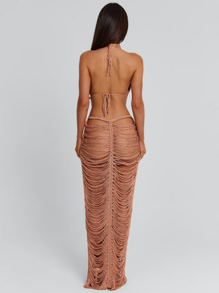 Kaelani Maxi Dress Rose Gold | Outcast US Outcast USA Kaelani Maxi Dress Rose Gold | Outcast US Outcast USA