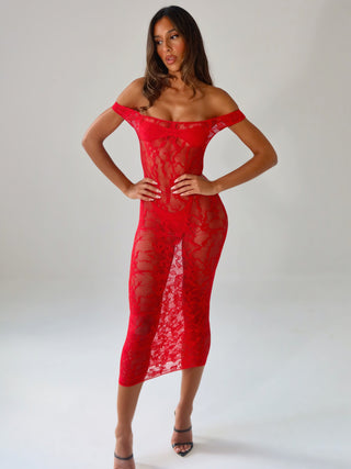 KAELIS MIDI DRESS RED Maxi Dress 