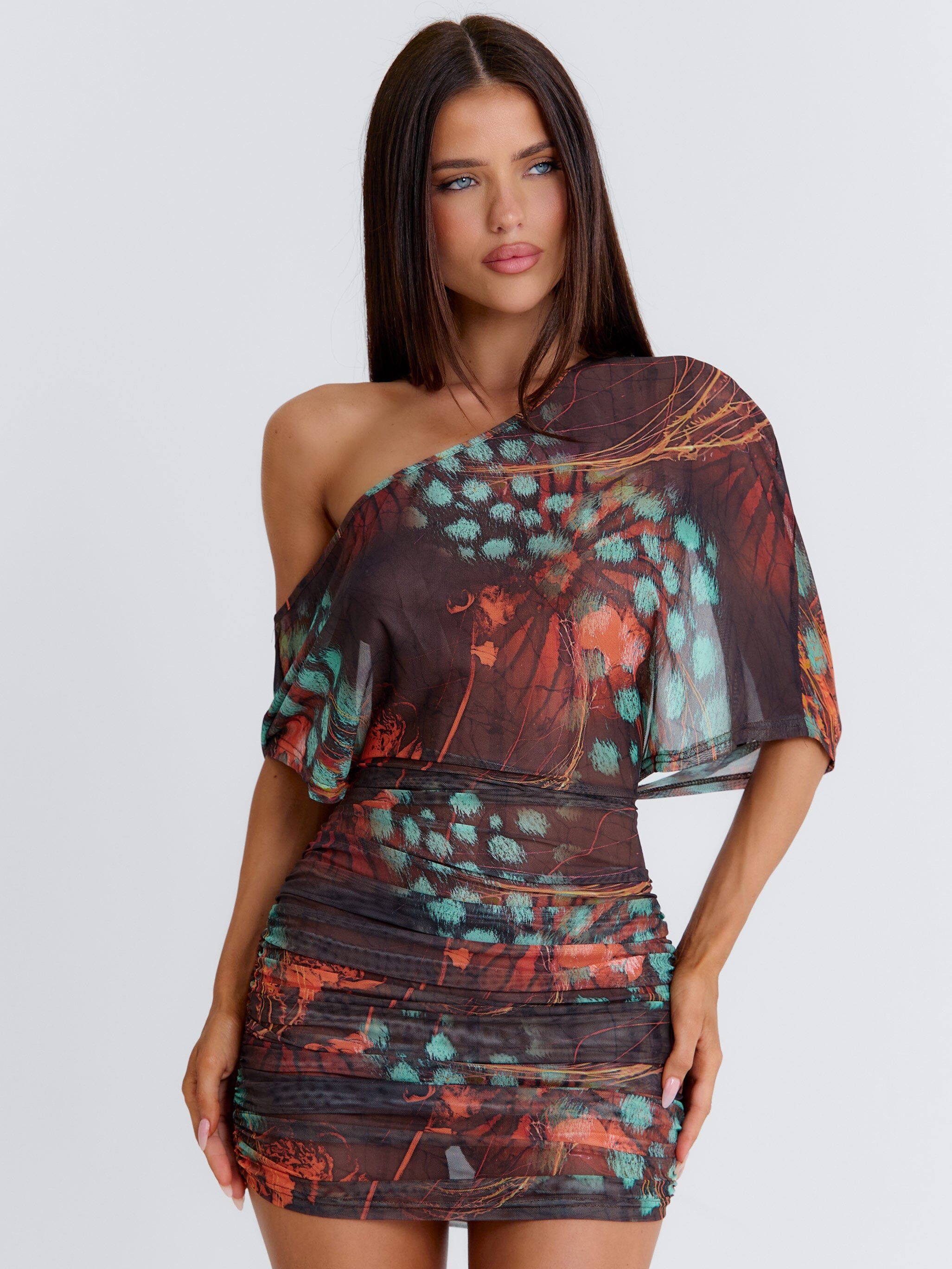 Women's Print Kaiya Mini Dress Garda in Size XL by Outcast