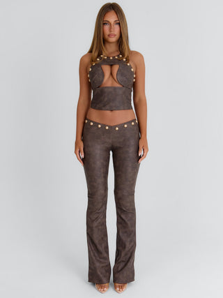 KAMARIS CROP TOP BROWN Crop Top 