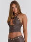 KAMARIS CROP TOP BROWN Crop Top 