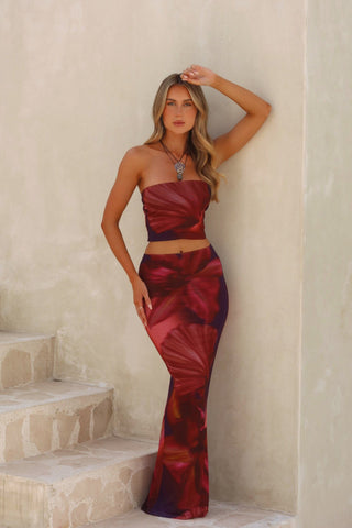 KARA STRAPLESS TOP TWILIGHT Crop Top 