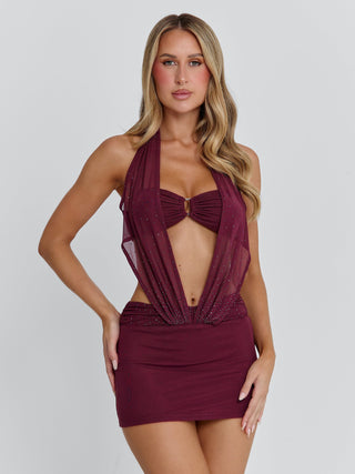 KARIEL MINI DRESS PURPLE Mini Dress 