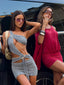 MOORENA MINI DRESS GREY Mini Dress 