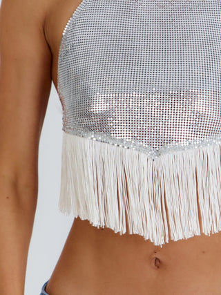 KATRINA CROP TOP SILVER Crop Top 