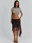 KEIRAH TEE GREY MARLE Crop Top 