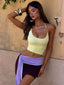 KENLEY MINI DRESS YELLOW AND PURPLE Mini Dress 