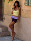 KENLEY MINI DRESS YELLOW AND PURPLE