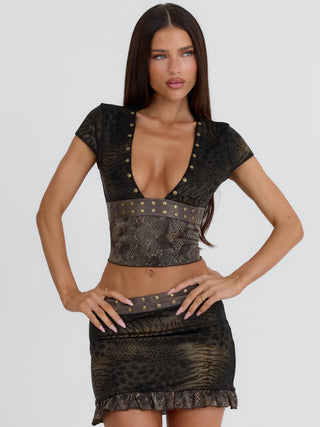 KENZI CROP TOP ANIMAL Crop Top 