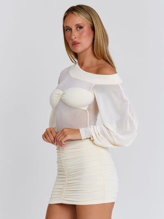 beige mini dress Litzy Mini Dress in Beige