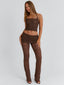KOURTNEY LONGLINE TOP BROWN Top 