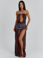 LEZETH MAXI DRESS BROWN Maxi Dress 