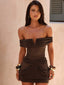 LILIANE MINI DRESS CHOCOLATE Mini Dress 
