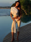 LINDAY CROP TOP WHITE AND CREAM Crop Top 