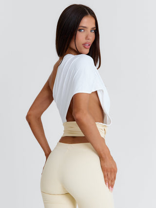 LINDAY CROP TOP WHITE AND CREAM Crop Top 
