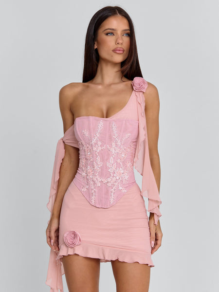 men dress in india CHARMAINE PINK CORSET MAXI DRESS