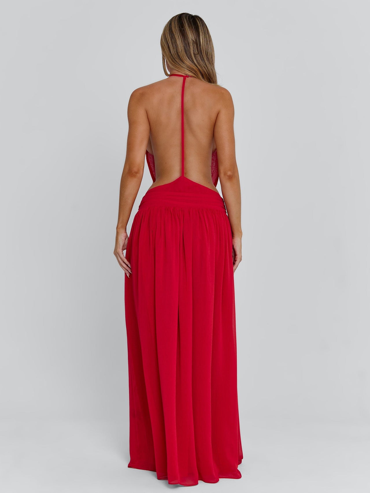 Women's Loretta Maxi Dress Red in Size Medium by Outcast