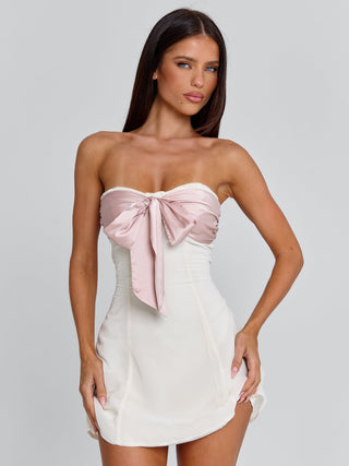 LOVETA MINI DRESS IVORY Mini Dress 