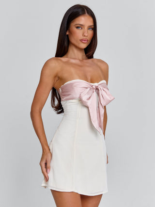 LOVETA MINI DRESS IVORY Mini Dress 