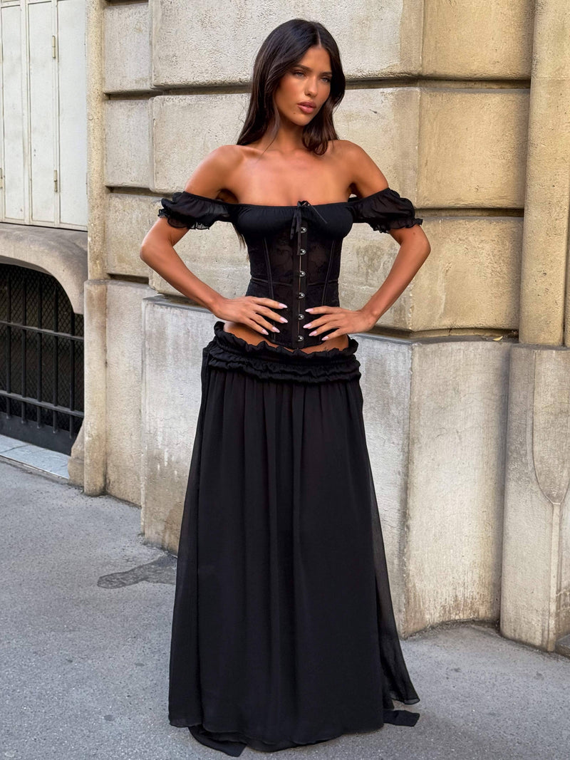 LUBELA MAXI SKIRT BLACK Maxi Skirt 