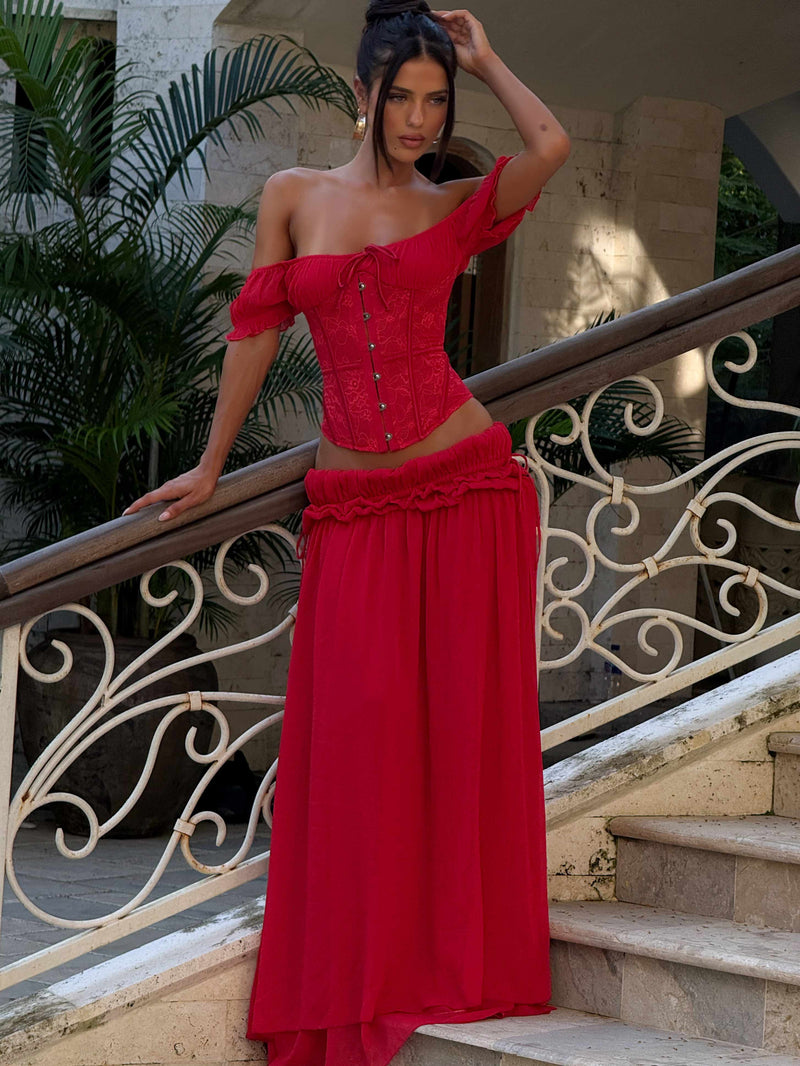LUBELA CORSET TOP RED Corset Top 