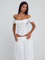 LUBELA CORSET TOP WHITE Crop Top 