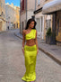 LUCCY TOP CHARTREUSE Crop Top 