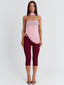 LUCYLLE CAPRI JUMPSUIT PINK AND BURGUNDY Jumpsuit 