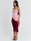 LUCYLLE CAPRI JUMPSUIT PINK AND BURGUNDY Jumpsuit 