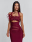 LUNABELLE MIDI DRESS BURGUNDY Midi Dress 