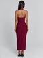 LUNABELLE MIDI DRESS BURGUNDY Midi Dress 