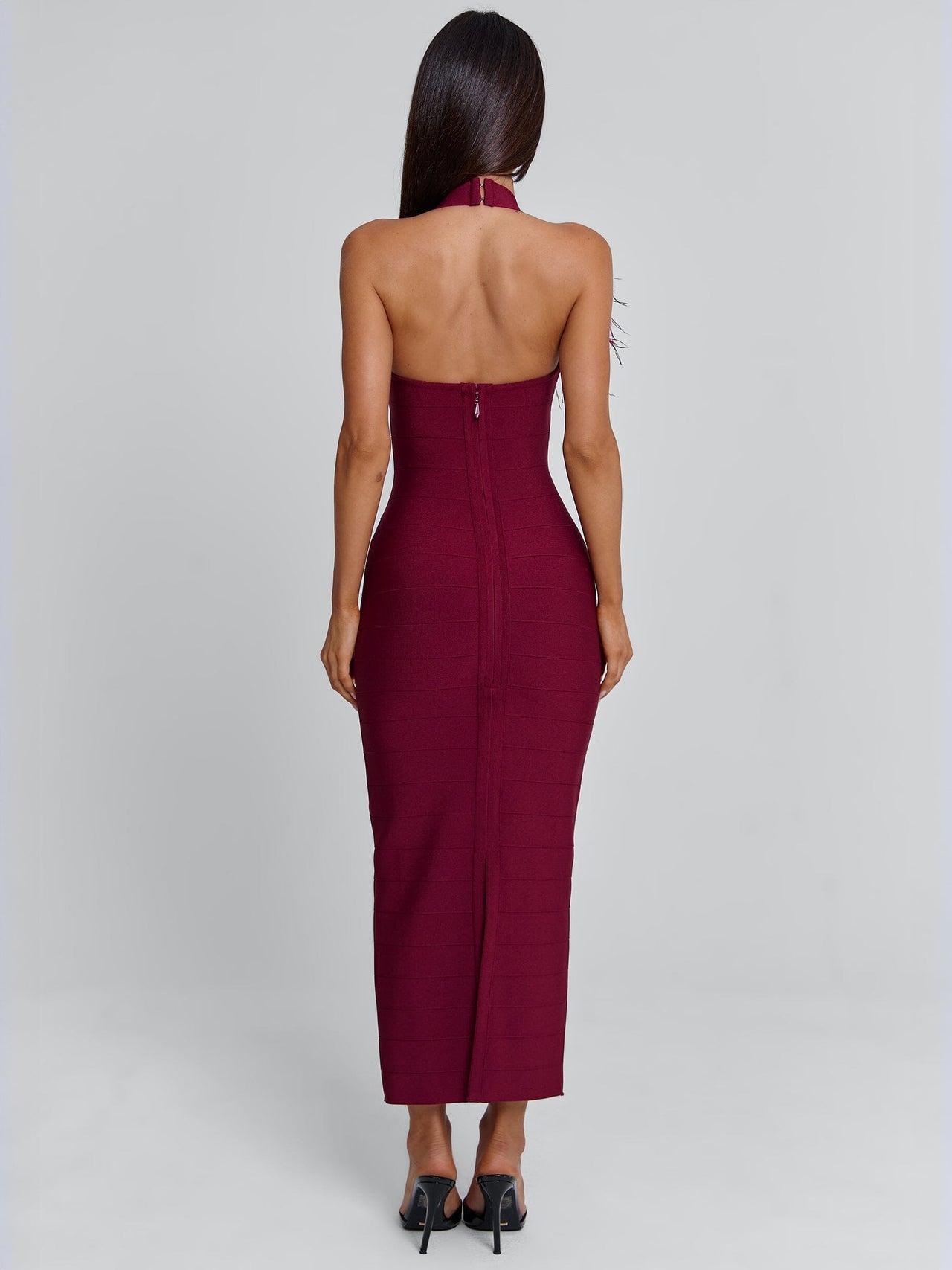 Women's Red Lunabelle Midi Dress Burgundy in Size XXS by Outcast Women's Red Lunabelle Midi Dress Burgundy in Size XXS by Outcast