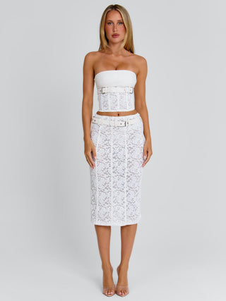 LUNALLA MIDI SKIRT IVORY Midi Skirt 