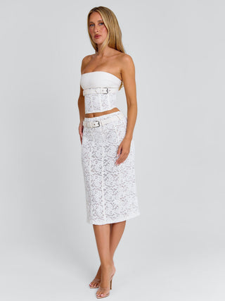 LUNALLA MIDI SKIRT IVORY Midi Skirt 