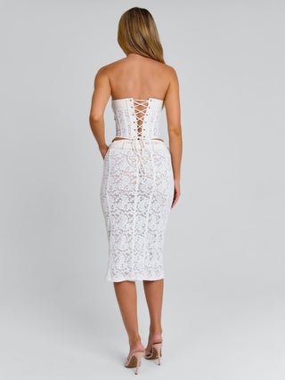 LUNALLA MIDI SKIRT IVORY Midi Skirt 