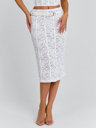 LUNALLA MIDI SKIRT IVORY Midi Skirt 