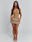 NAHLA MINI SKIRT TAN Mini Skirt 