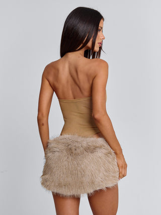 NAHLA MINI SKIRT TAN Mini Skirt 