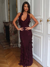 LUNA MAXI DRESS DARK MAUVE Maxi Dress 
