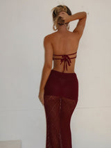 MADEIRA MAXI SKIRT BURGUNDY Mini Skirt Times Fashion 