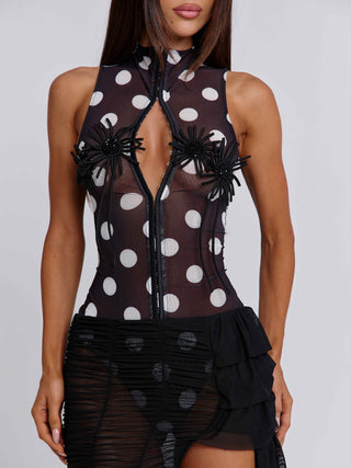 MAELIS MAXI DRESS BLACK POLKA DOT Maxi Dress 