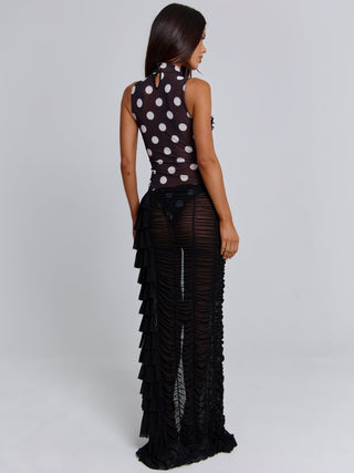 Maelis Maxi Dress Black Polka Dot | Outcast US Outcast USA Maelis Maxi Dress Black Polka Dot | Outcast US Outcast USA