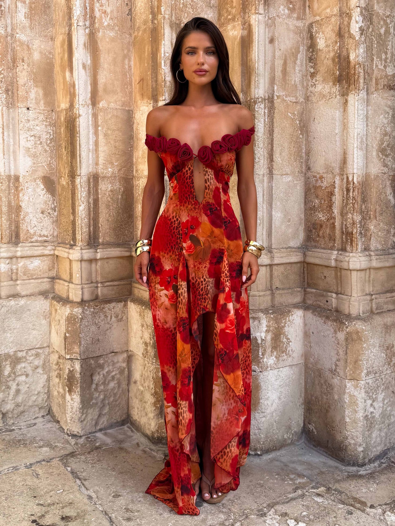 open lace back dress Olesya Red Lace Drop Waist a line Mini Dress  OUTCAST