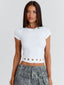 MAIG BABY TEE WHITE Crop Top 