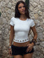 MAIG BABY TEE WHITE Crop Top 