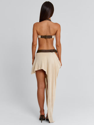 MAISIE TOP BEIGE Crop Top 