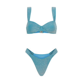 MALTA TOP TEAL SHIMMER Bikini Top 