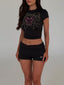 MANEATER TEE BLACK Baby Tee 
