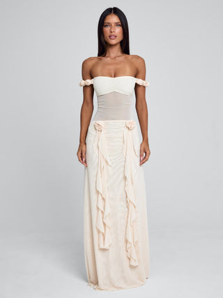MARCELINE MAXI DRESS BEIGE Maxi Dress 